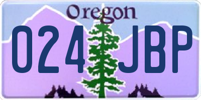 OR license plate 024JBP