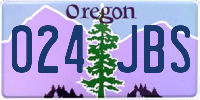 OR license plate 024JBS