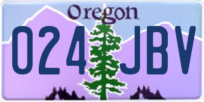 OR license plate 024JBV
