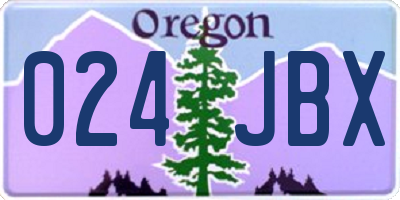 OR license plate 024JBX
