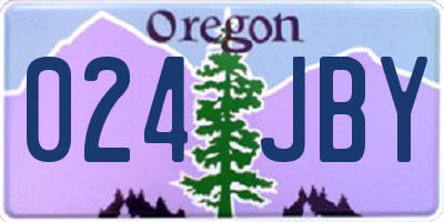 OR license plate 024JBY