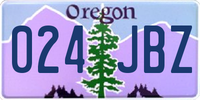OR license plate 024JBZ