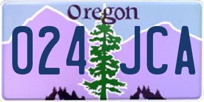 OR license plate 024JCA