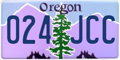 OR license plate 024JCC
