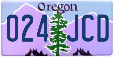 OR license plate 024JCD