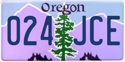 OR license plate 024JCE