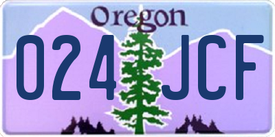 OR license plate 024JCF