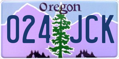 OR license plate 024JCK
