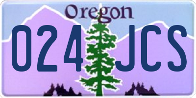 OR license plate 024JCS