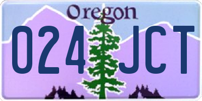 OR license plate 024JCT