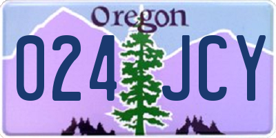 OR license plate 024JCY