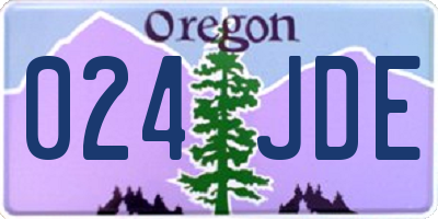OR license plate 024JDE