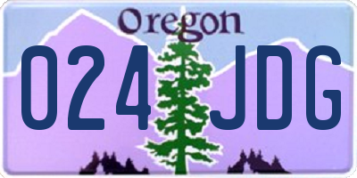 OR license plate 024JDG