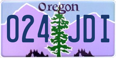 OR license plate 024JDI