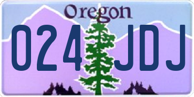 OR license plate 024JDJ