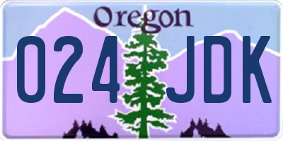 OR license plate 024JDK