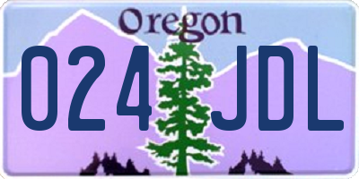 OR license plate 024JDL