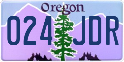 OR license plate 024JDR