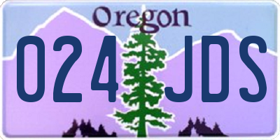 OR license plate 024JDS