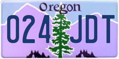 OR license plate 024JDT