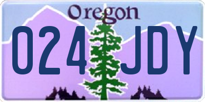 OR license plate 024JDY