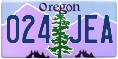OR license plate 024JEA