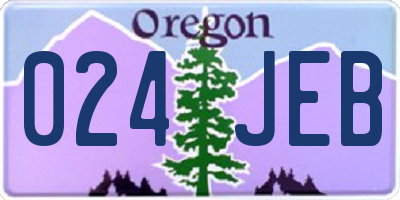 OR license plate 024JEB