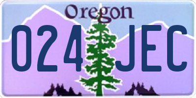 OR license plate 024JEC
