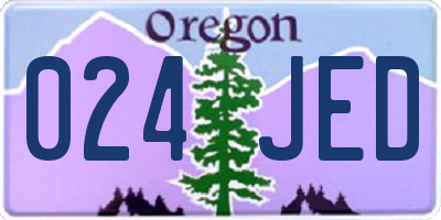 OR license plate 024JED