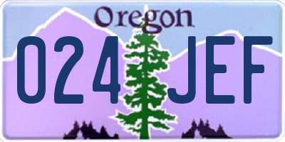 OR license plate 024JEF