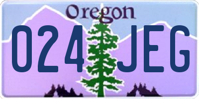 OR license plate 024JEG