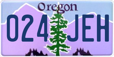 OR license plate 024JEH