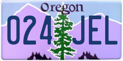 OR license plate 024JEL