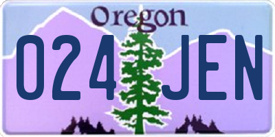 OR license plate 024JEN