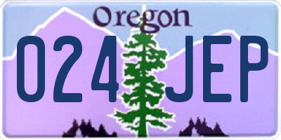 OR license plate 024JEP