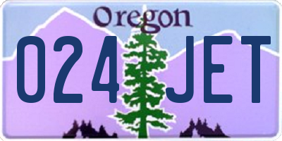 OR license plate 024JET