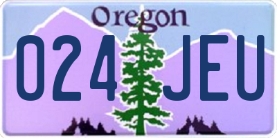 OR license plate 024JEU
