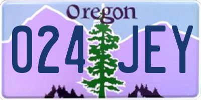 OR license plate 024JEY
