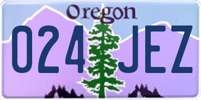 OR license plate 024JEZ