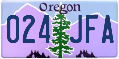 OR license plate 024JFA