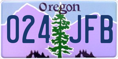 OR license plate 024JFB