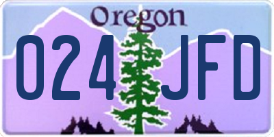 OR license plate 024JFD