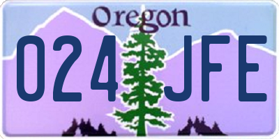 OR license plate 024JFE