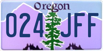OR license plate 024JFF