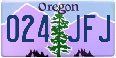 OR license plate 024JFJ
