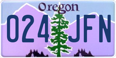 OR license plate 024JFN