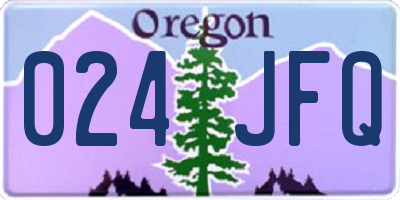 OR license plate 024JFQ