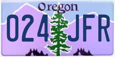 OR license plate 024JFR
