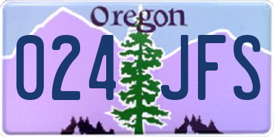 OR license plate 024JFS