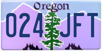 OR license plate 024JFT